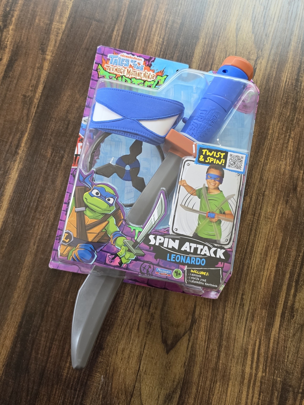 Teenage Mutant Ninja Turtles Spin Attack Leonardo Toy - Blue